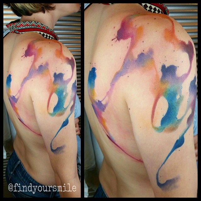640x640 Color Splash By Russell Van Schaick Abstractwatercolor Tattoos - Old Watercolor Tattoo