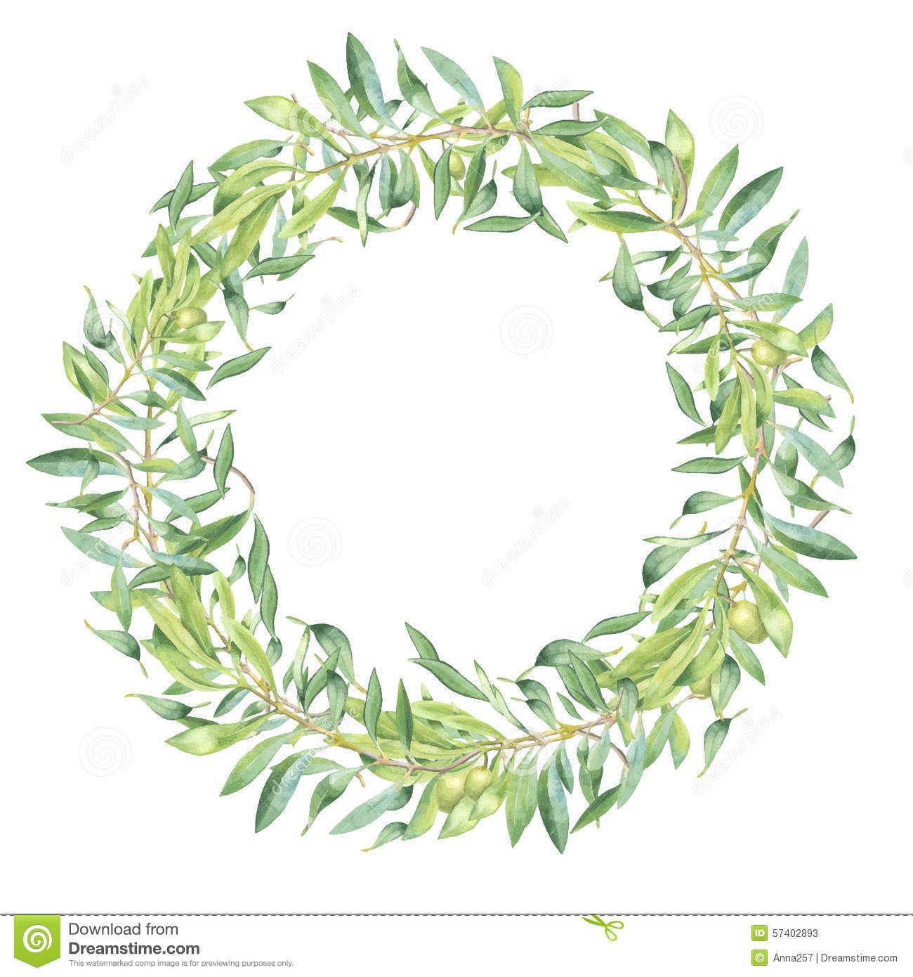 1300x1390 Green Watercolor Olive Branch Frame White Background 57402893.jpg - Olive Branch Watercolor
