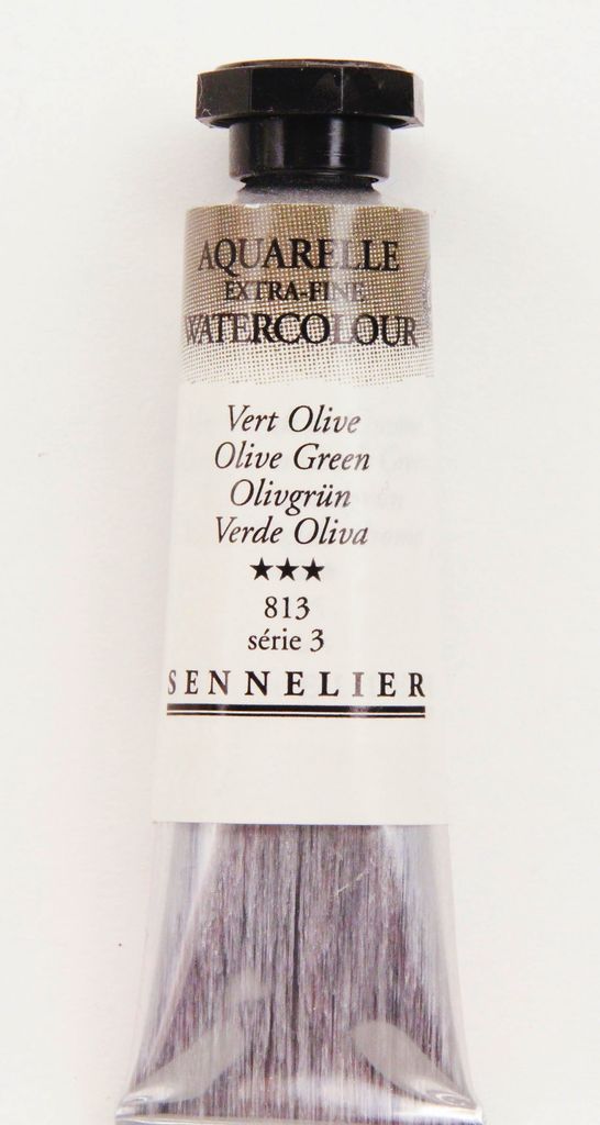 546x1024 France Sennelier, Aquarelle Watercolor Paint, Olive Green, 813 - Olive Green Watercolor