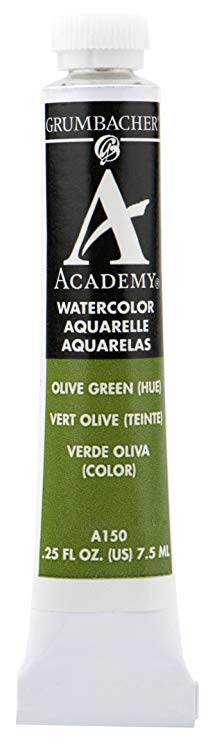 215x741 Buy Grumbacher Academy Watercolor Paint, 7.5ml0.25 Ounce, Olive - Olive Green Watercolor