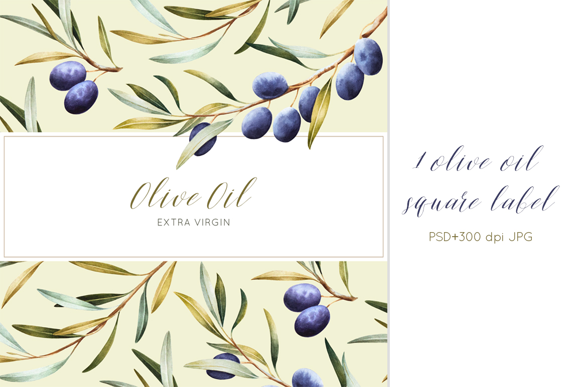 1160x772 Olive Watercolor Collection By Eivanova Art - Olive Watercolor