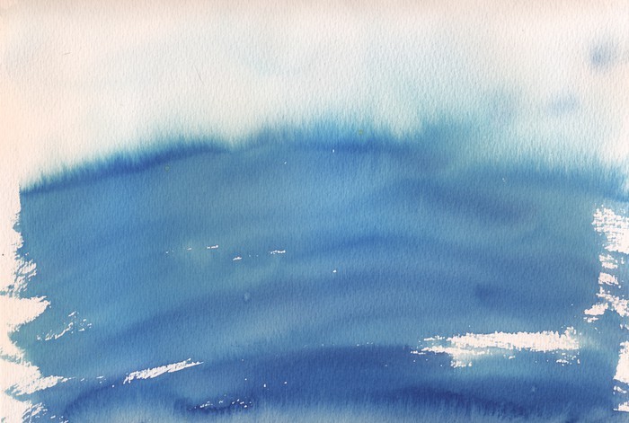 700x471 Blue Ombre Watercolor Background Wall Mural We Live To - Ombre Watercolor