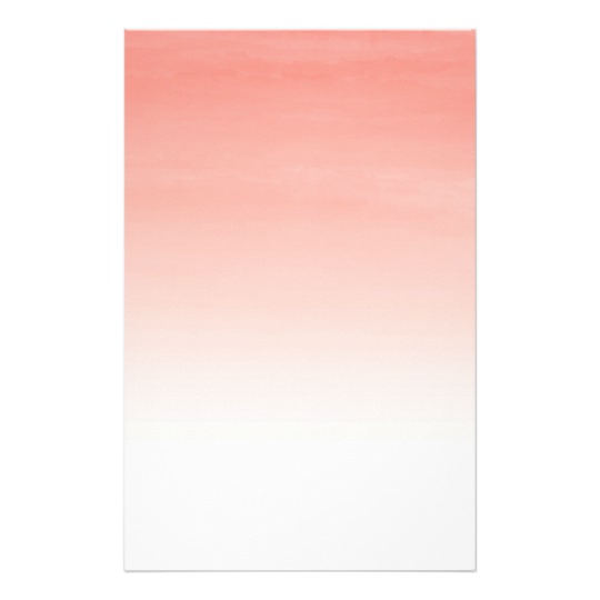 540x540 Coral Watercolor Ombre Stationery Sheets - Ombre Watercolor