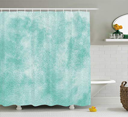 425x391 Ambesonne Mint Shower Curtain, Ombre Watercolor - Ombre Watercolor Background