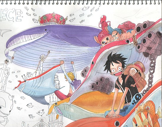 550x431 Onepiece Illust Under The Sea(Watercolor Practice) By Psychej93 On - One Piece Watercolor