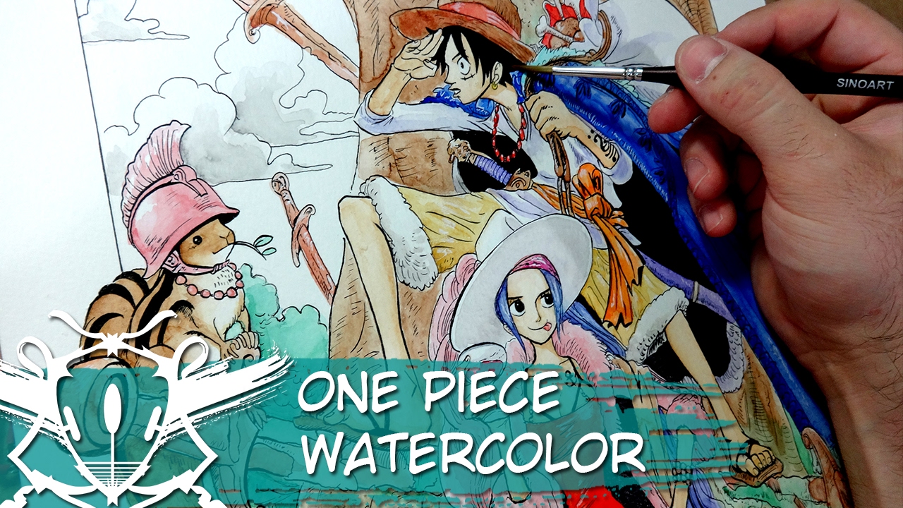 1280x720 One Piece Aquarela Eiichiro Oda Timelapse - One Piece Watercolor