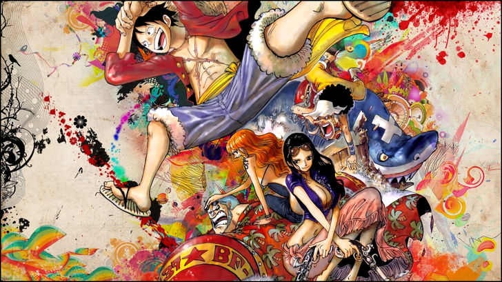 728x409 Watercolor One Piece By Ultimateonepiecefan - One Piece Watercolor