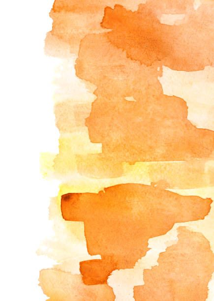 435x612 Orange Watercolor Background Social Media In 2018 - Orange Watercolor