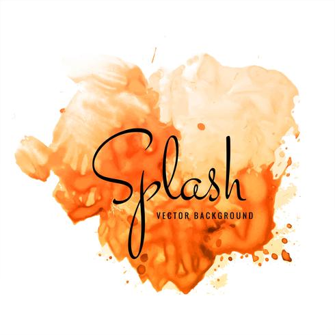 490x490 Beautiful Hand Paint Watercolor Orange Splash On White Backgroun - Orange Watercolor Splash