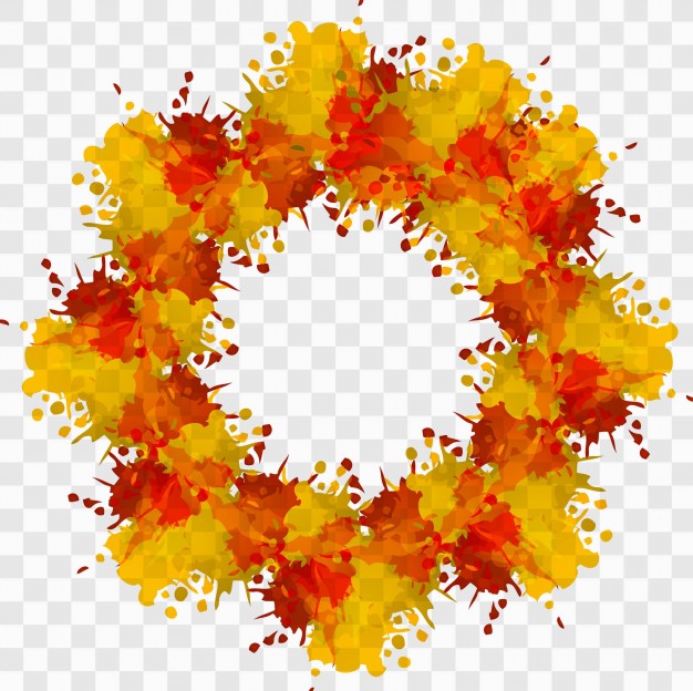 626x624 Download Vector - Orange Watercolor Splash