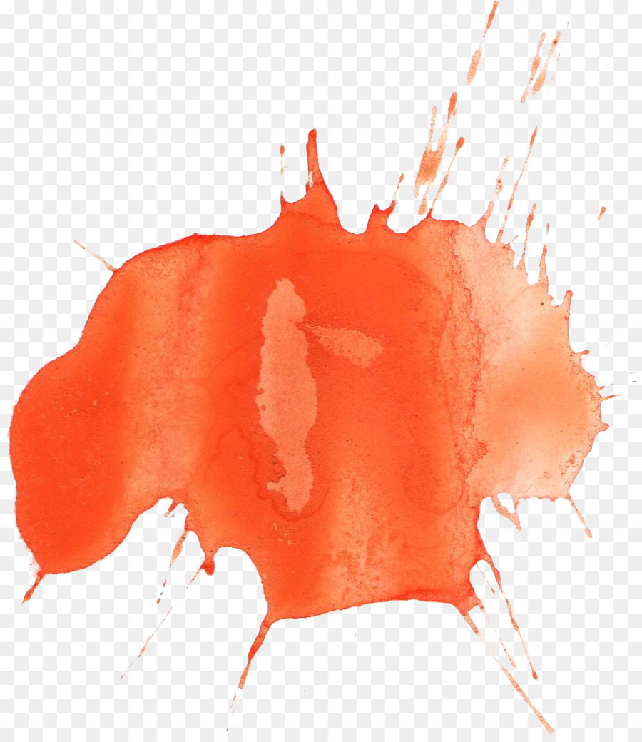 900x1040 Orange County Watercolor Painting Red - Orange Watercolor Splash