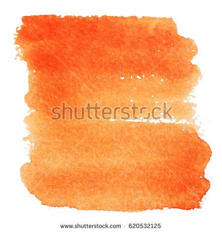 450x470 Orange Watercolor Splash. Vector Brush Stroke Isolated On White - Orange Watercolor Splash