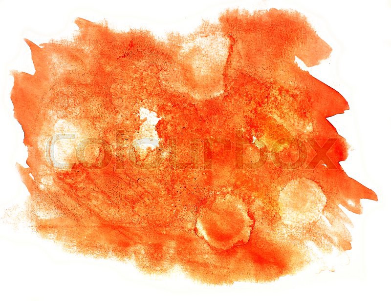 800x617 Splash Paint Orange Blot Watercolour Color Water Ink Isolated - Orange Watercolor Splash