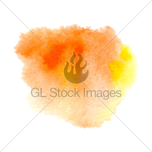 500x500 Watercolor Orange Background Gl Stock Images - Orange Watercolor Splash