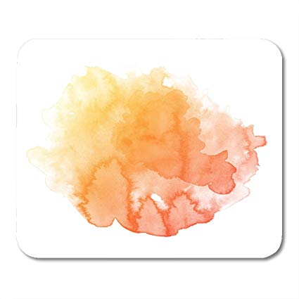 425x425 Boszina Mouse Pad Watercolour Orange Splash Abstract - Orange Watercolor Splash
