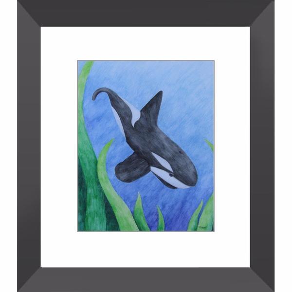600x600 Orca - Orca Whale Watercolor