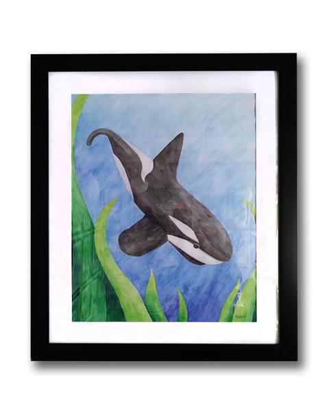 480x600 Orca - Orca Whale Watercolor