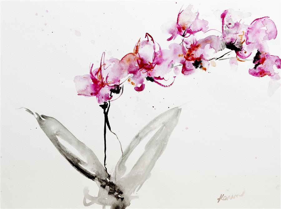 900x668 Orchids 2 Karin Johannesson - Orchid Paintings Watercolor