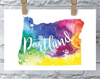 340x270 Oregon Watercolor Etsy - Oregon Watercolor