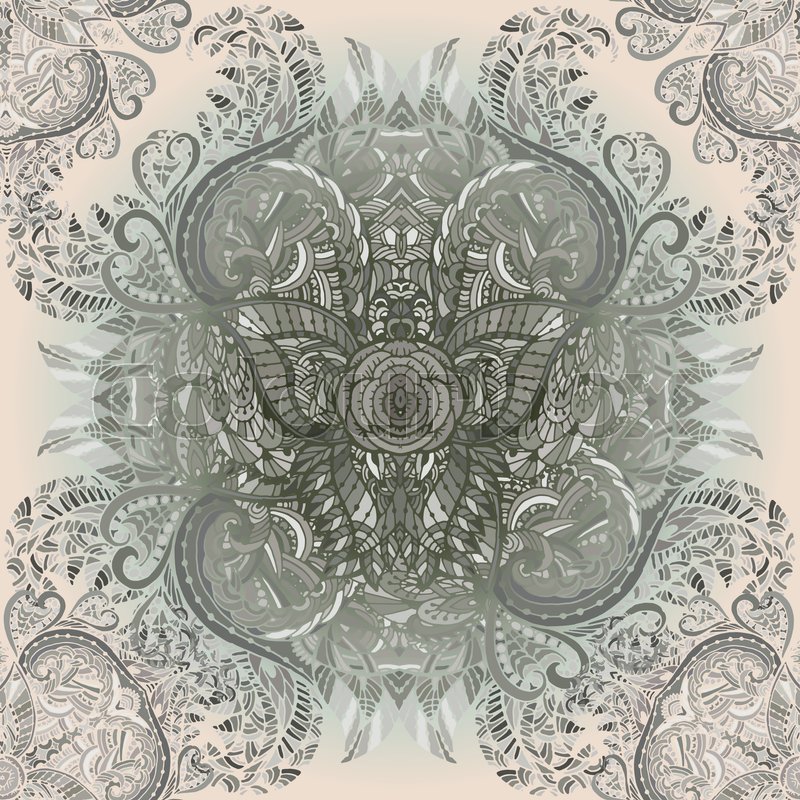 800x800 Vector Seamless Background Delicate Oriental Watercolor. Beautiful - Oriental Watercolor