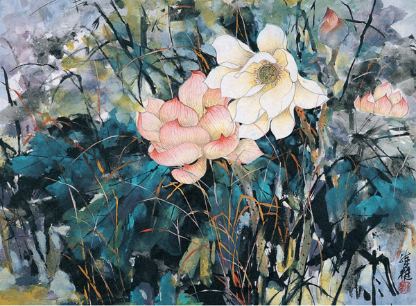 600x442 Chinese Watercolor Painting With Lian Quan Zhen - Oriental Watercolor Paintings