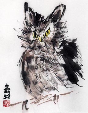 288x371 Oriental Brushstrokes, Traditional Chinese Brush Painting, Cards - Oriental Watercolor Paintings