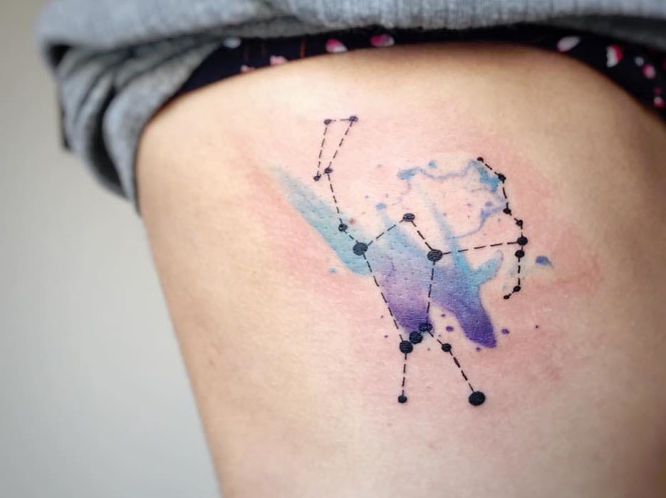 935x699 The Delicate Watercolor Tattoos Of Baris Yesilbas Tattoodo - Origami Watercolor Tattoo