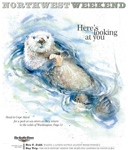 504x580 Otter Julie Notarianni - Otter Watercolor
