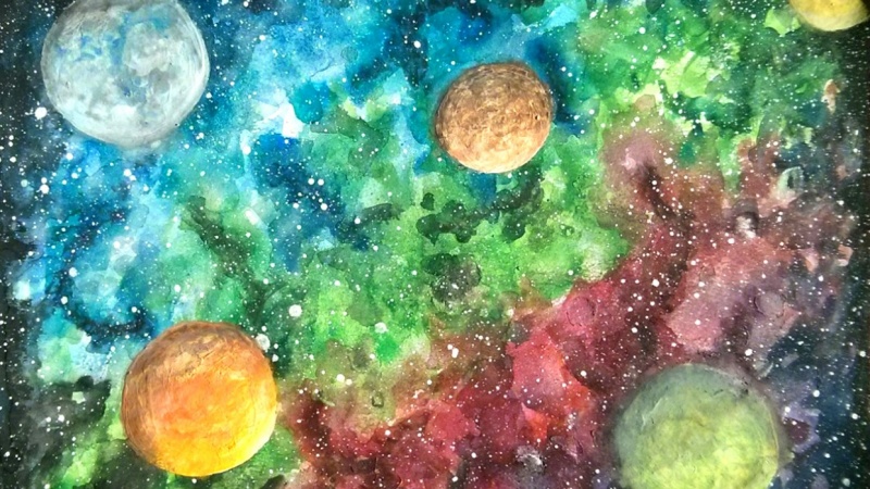 800x450 My First Watercolor Skillshare Projects - Outer Space Watercolor