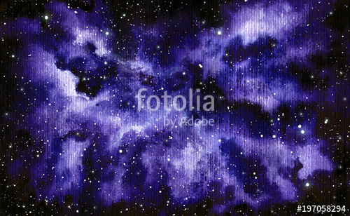 500x308 Watercolor Deep Purple Outer Space Stock Photo And Royalty Free - Outer Space Watercolor