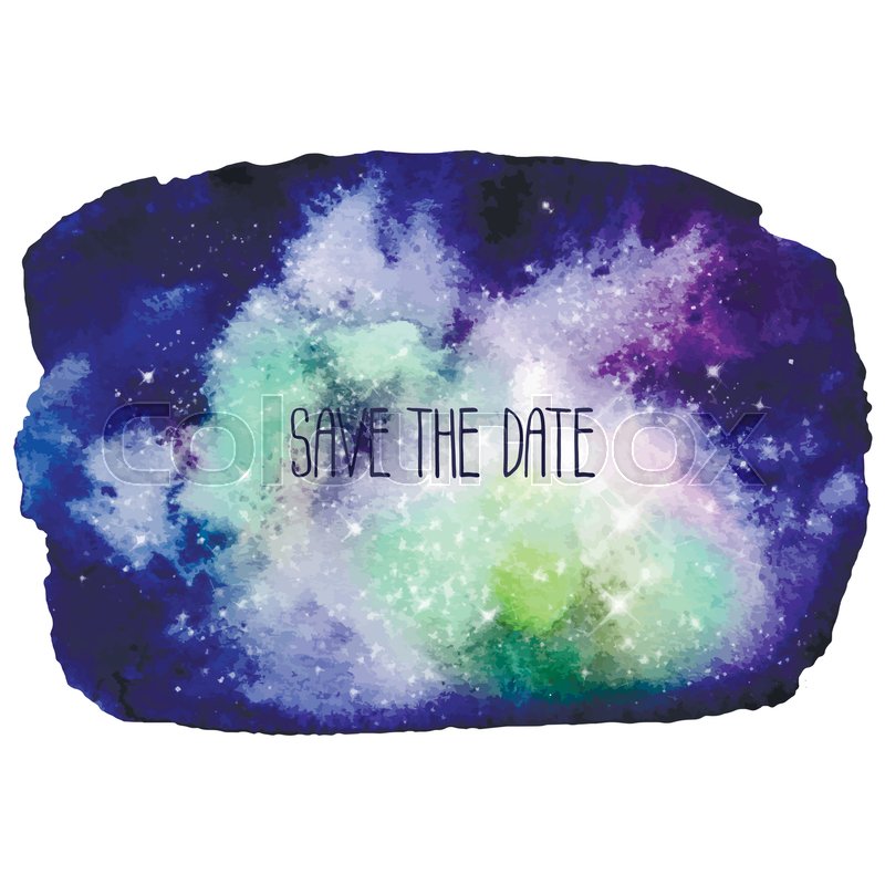 800x800 Watercolor Outer Space Background. Galaxy Design. Vector Texture - Outer Space Watercolor