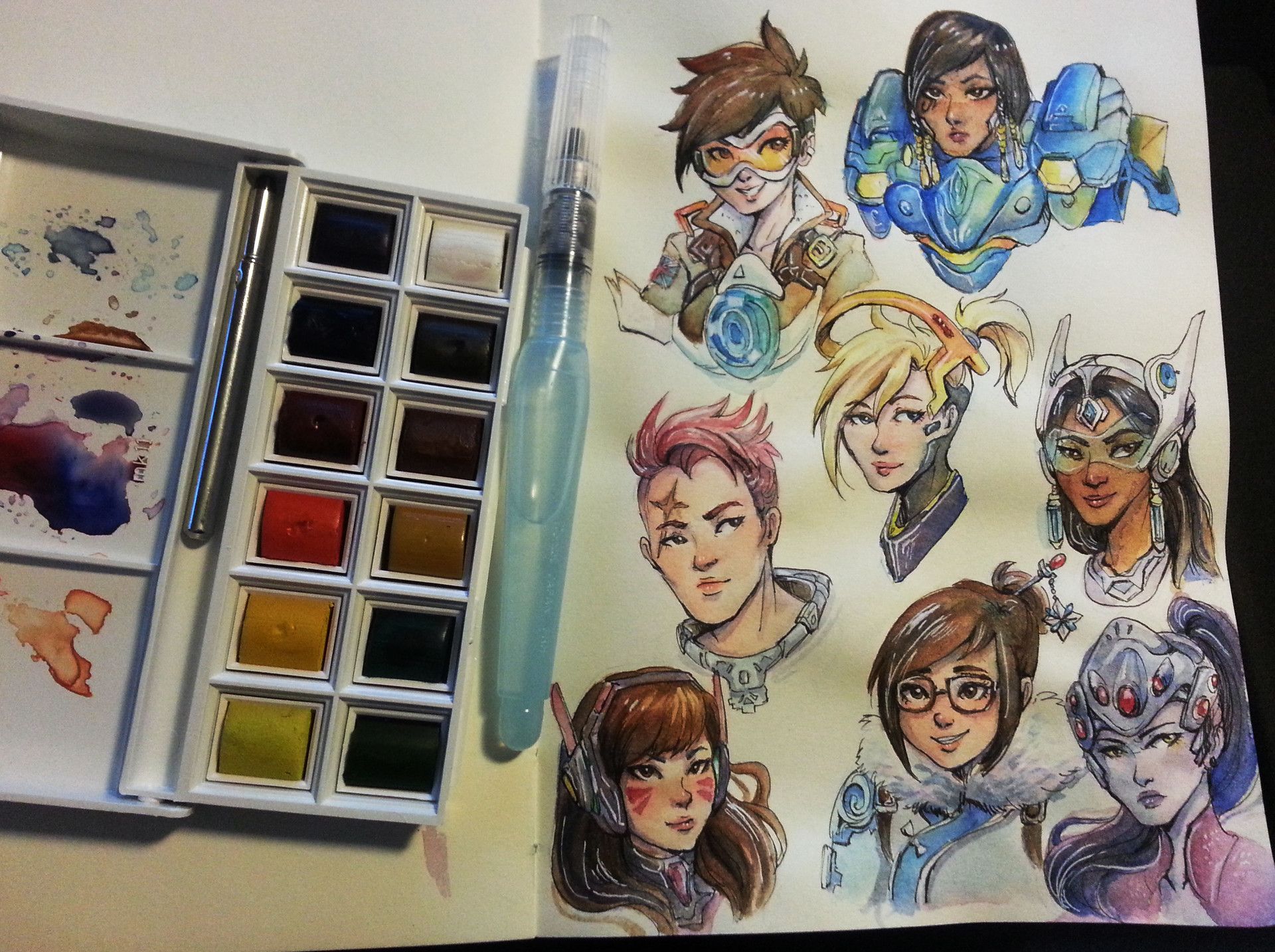 1920x1433 Artstation - Overwatch Watercolor