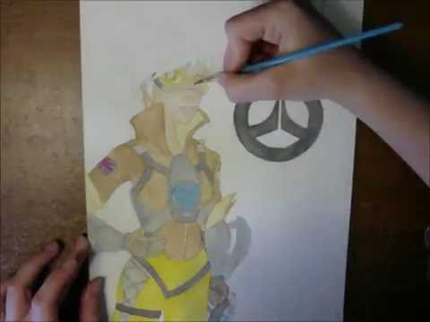 480x360 Traceroverwatch Watercolor Speedpaint - Overwatch Watercolor