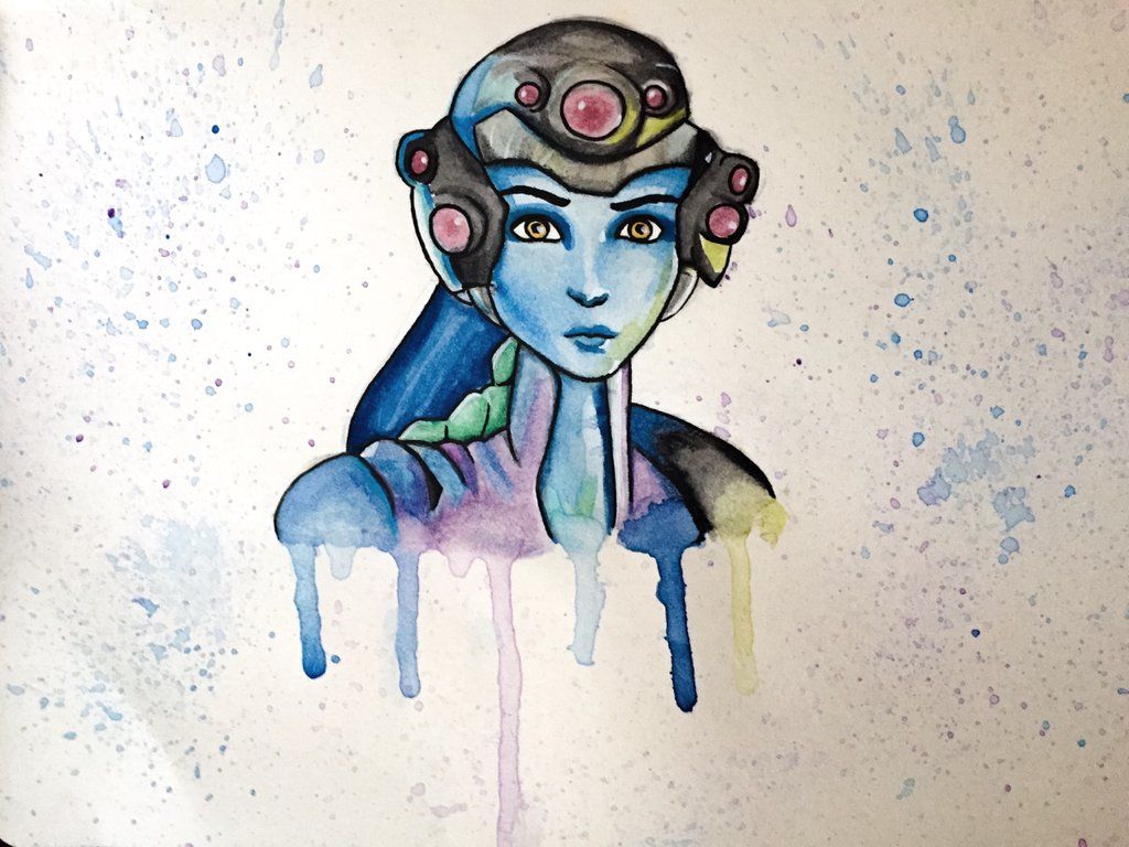 1024x768 Widowmaker By A Series Of Blunders Overwatch - Overwatch Watercolor