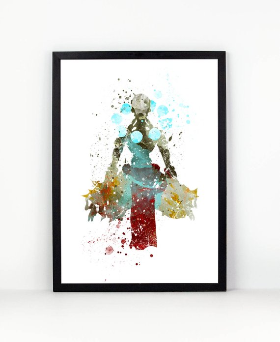 570x696 Zenyatta Zenyatta Art Overwatch Overwatch Print Overwatch Etsy - Overwatch Watercolor
