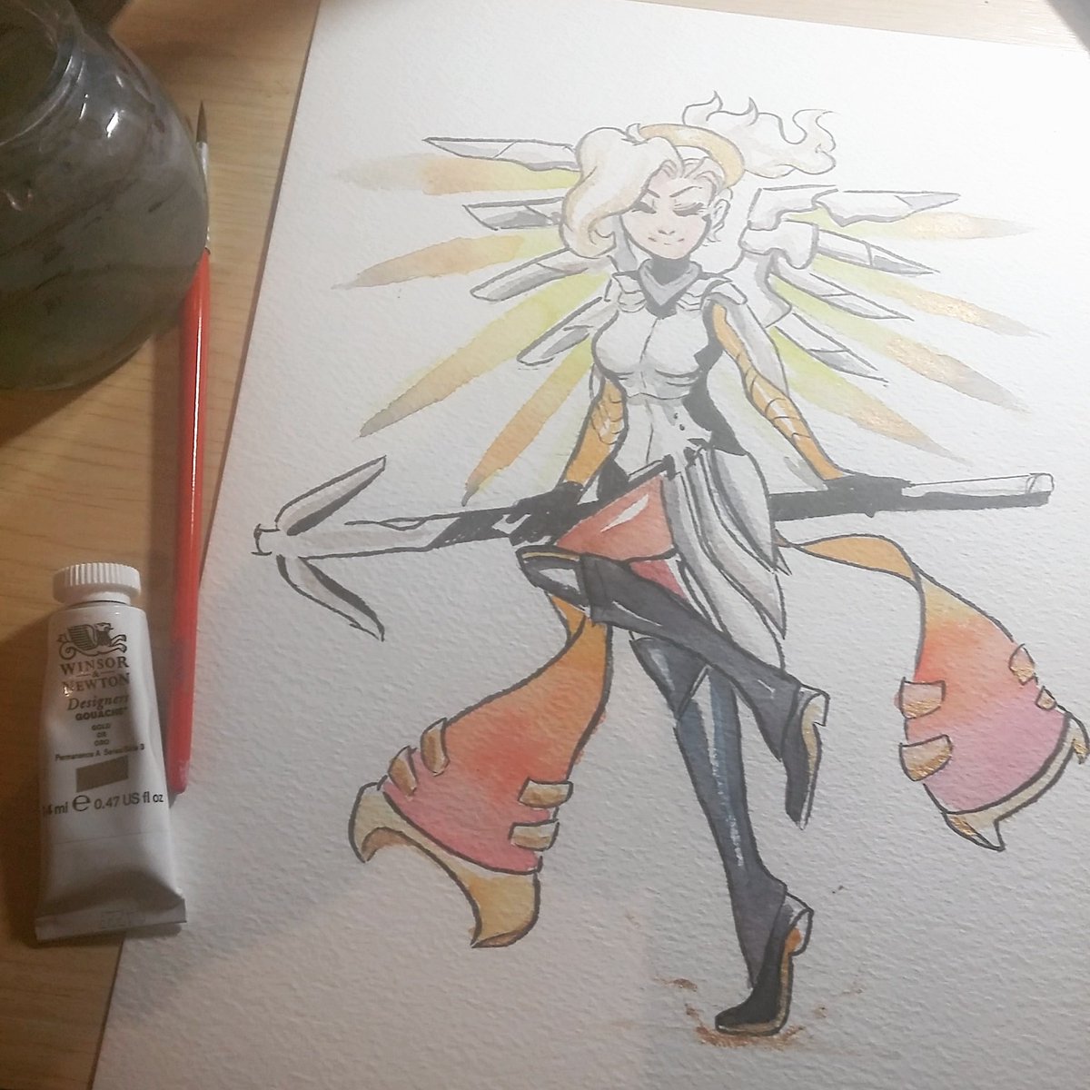 1200x1200 Jellie Glasgow On Twitter Mercy Is Beautiful - Overwatch Watercolor