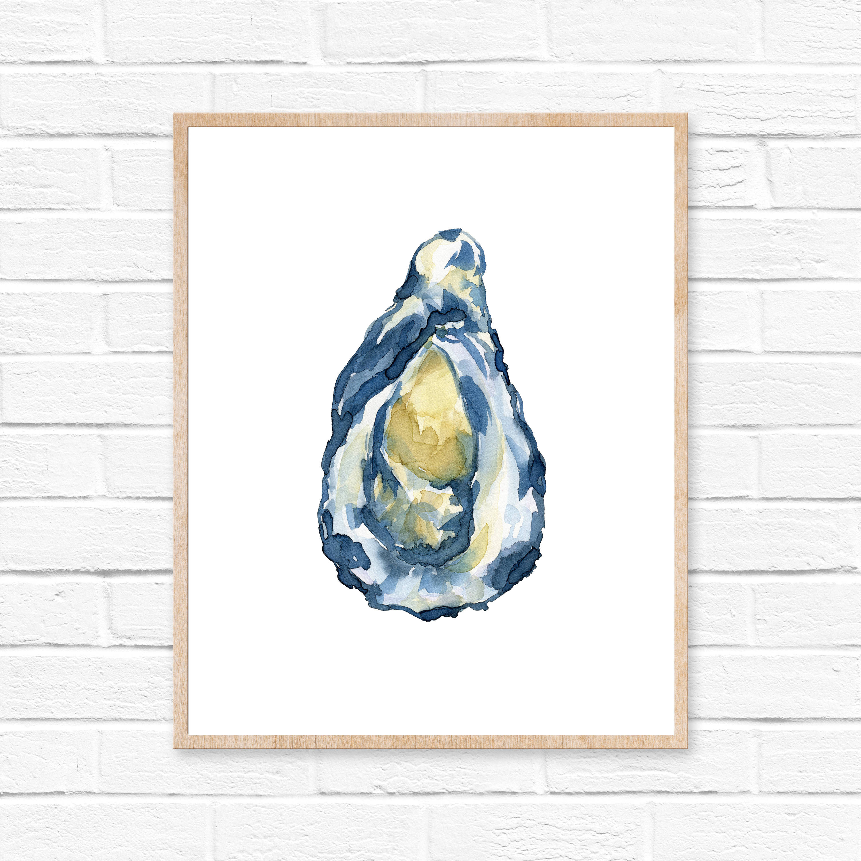 3000x3000 Oyster Watercolor Print No.103, Oyster Art, Watercolor Art Print - Oyster Watercolor