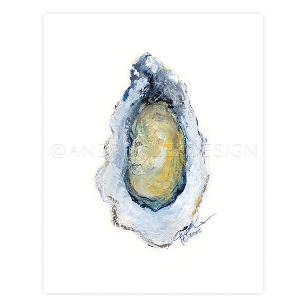 600x600 Oyster In Iridescents, Print - Oyster Watercolor