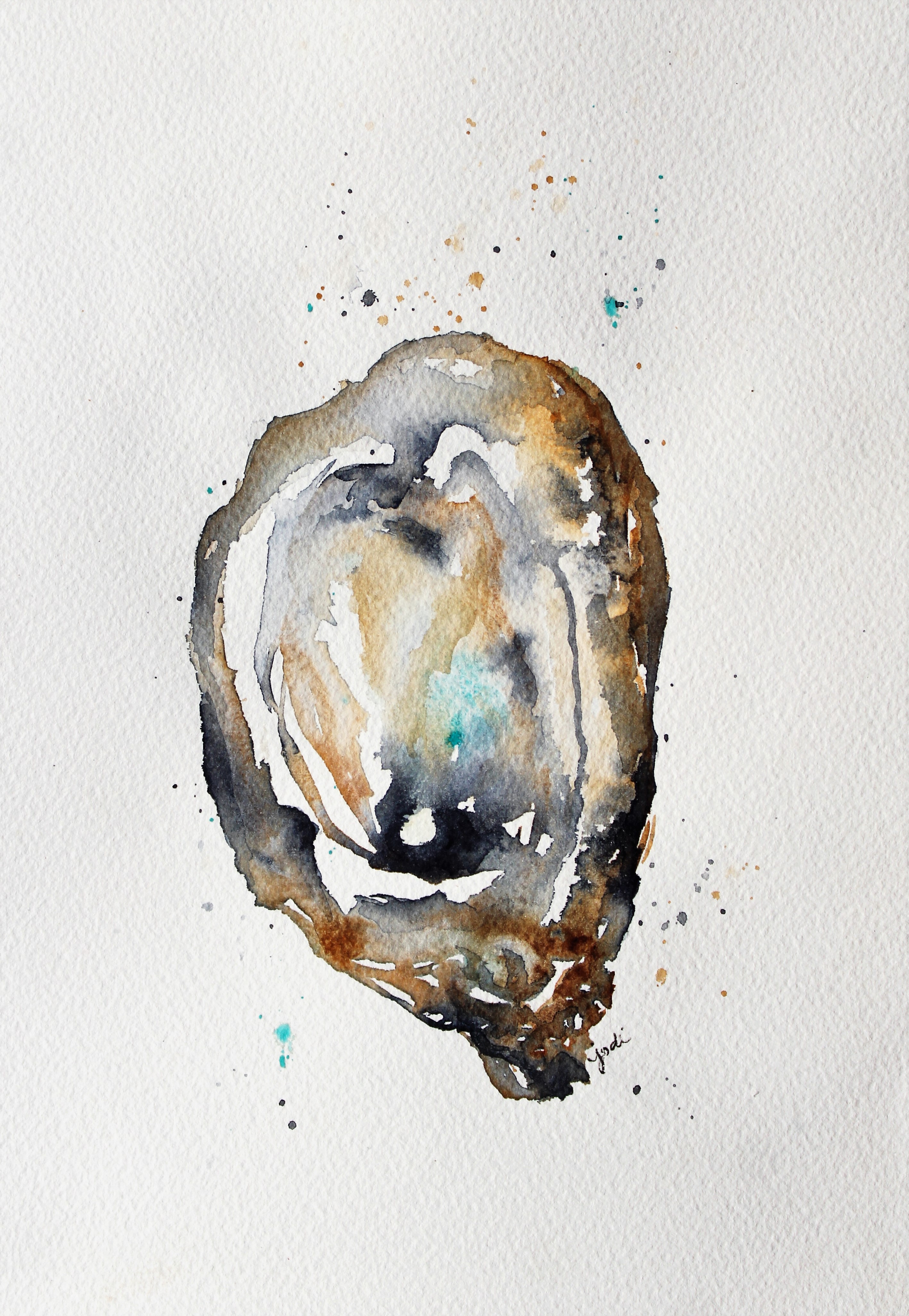 Oyster Watercolor at PaintingValley.com | Explore collection of Oyster