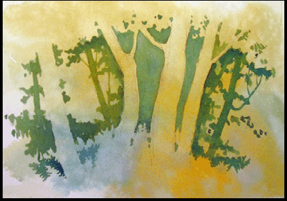 415x290 Mackenzie Watercolours - Painting Background Trees In Watercolor