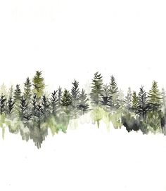 236x272 Photo (A Life Lived Well) Tattoos Watercolor Trees - Painting Background Trees In Watercolor