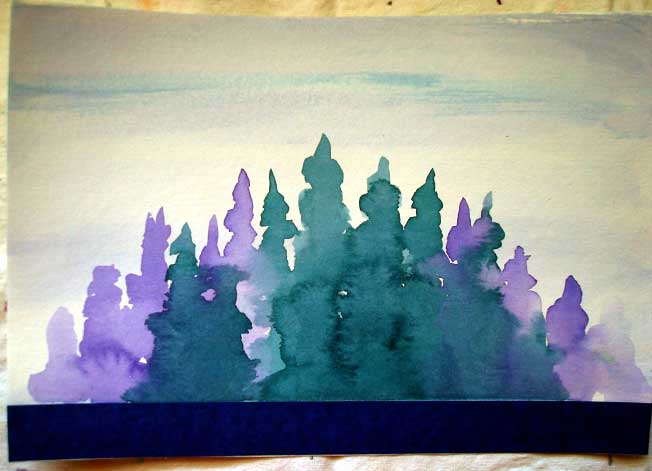 652x471 Rosa Phoenix Artist Blog - Painting Background Trees In Watercolor