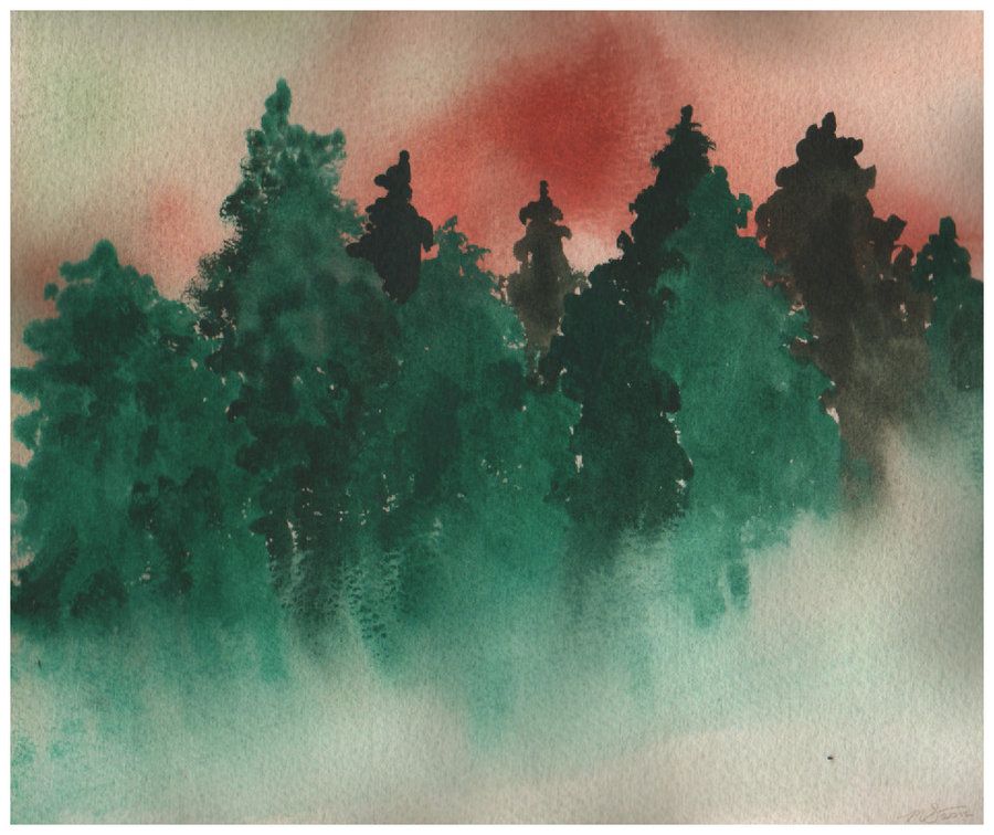 900x756 Watercolor Background Tree - Painting Background Trees In Watercolor