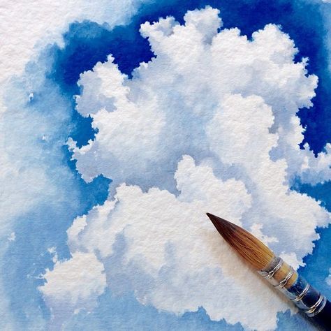 474x474 The Most Perfect Clouds I Done Ever Seen - Painting Clouds In Watercolor