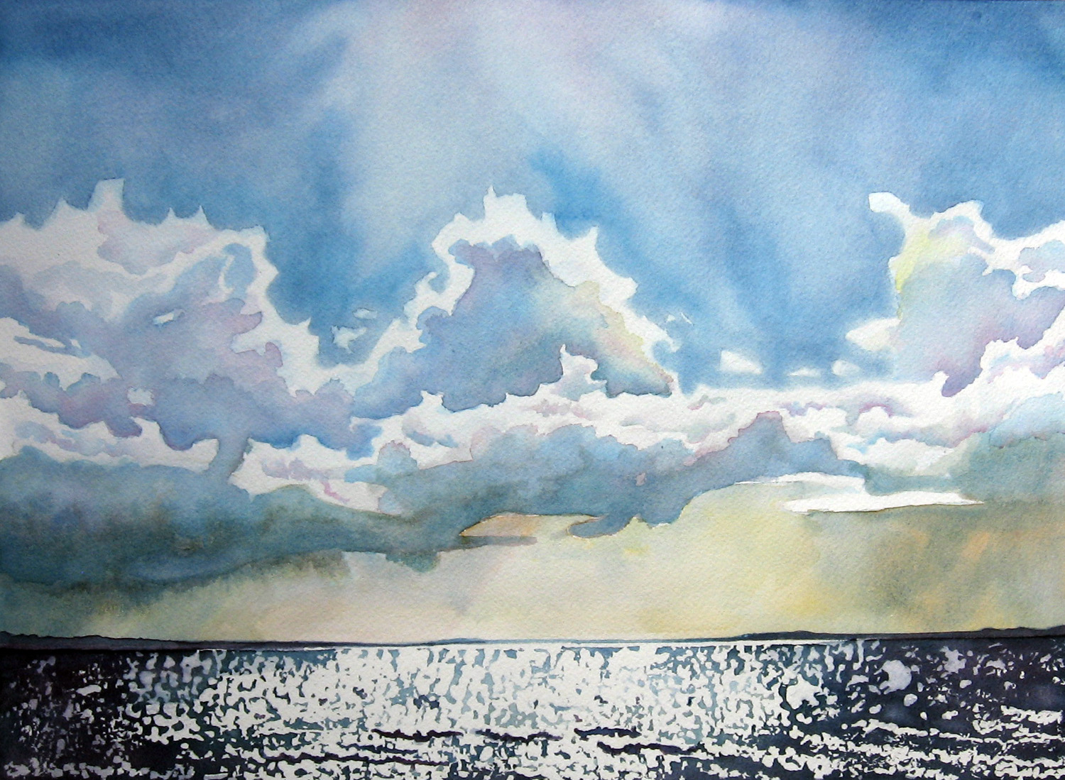 1500x1099 Clouds And Sky Leslie White - Painting Clouds In Watercolor