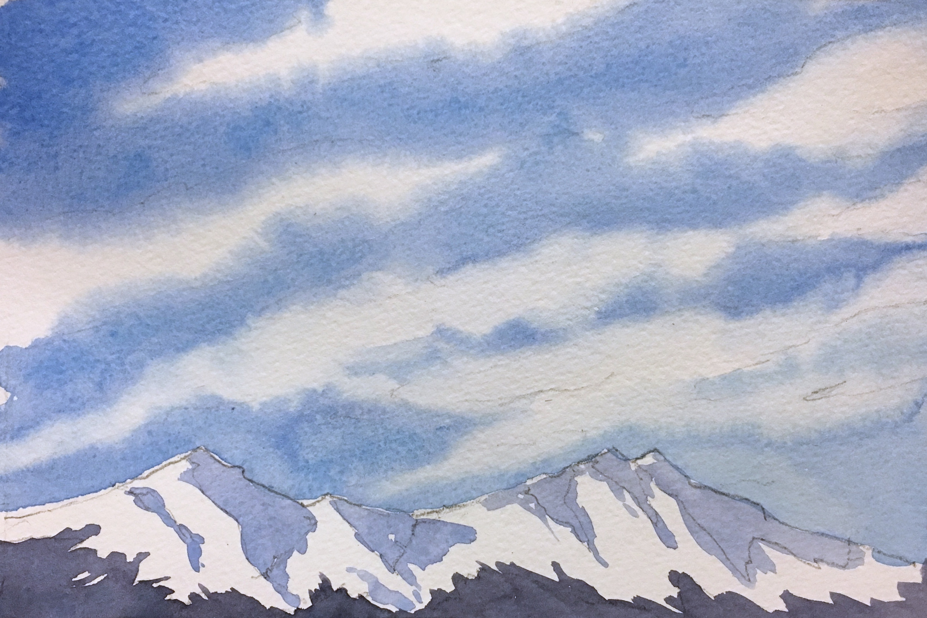 3190x2127 How To Paint Wispy Cirrus Clouds - Painting Clouds In Watercolor