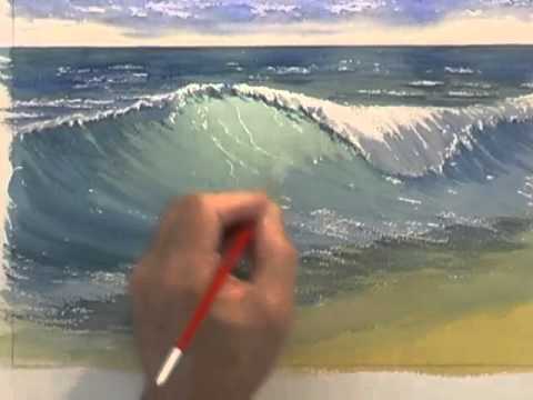 480x360 Painting Water In Watercolour - Painting Ocean Waves In Watercolor