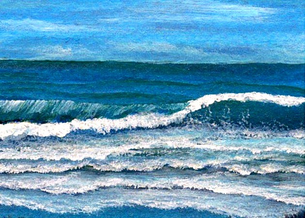 630x450 Cricketdiane 2009 Sea Glory Ocean Waves Painting Art Trading - Painting Ocean Waves In Watercolor