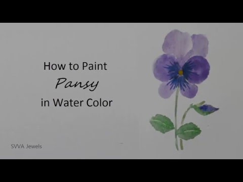 480x360 How To Paint Pansy In Watercolor - Painting Pansies In Watercolour