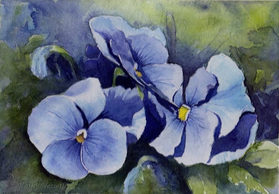 900x627 Watercolor Pansies Paintings Fine Art America - Painting Pansies In Watercolour